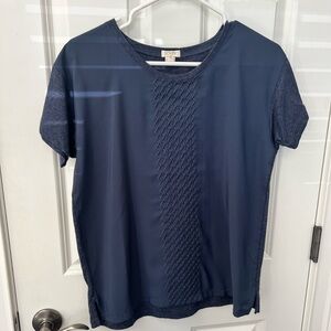 LIKE NEW J. Crew Navy Short Sleeve Top - Size Small